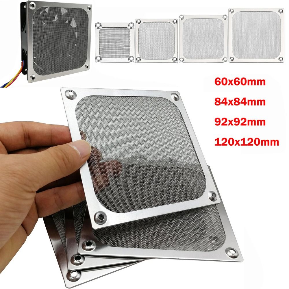 Dust Filter Pc - Schutzabdeckung Anti-Rost Computerlüfter-Filtergitter Aluminium Silber Schwarz
