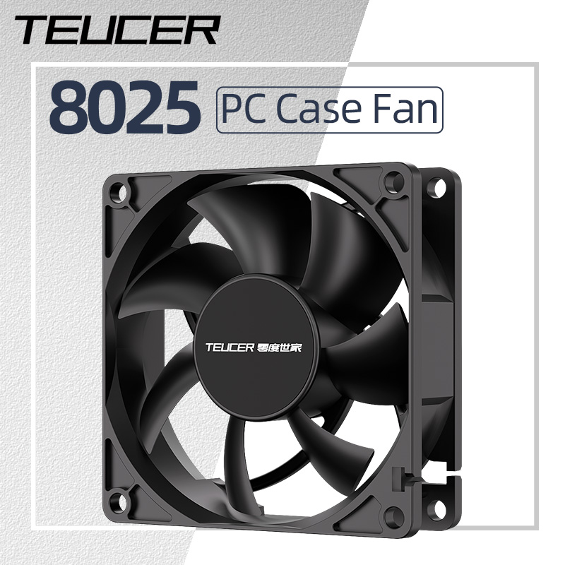 Pc Chassis - Teucer 8025 PC-Gehäuselüfter 12V Großer 4-Pin