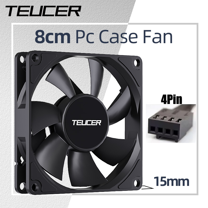 Pc Chassis - Teucer UT-8015 8 cm Gehäuselüfter, schlank,